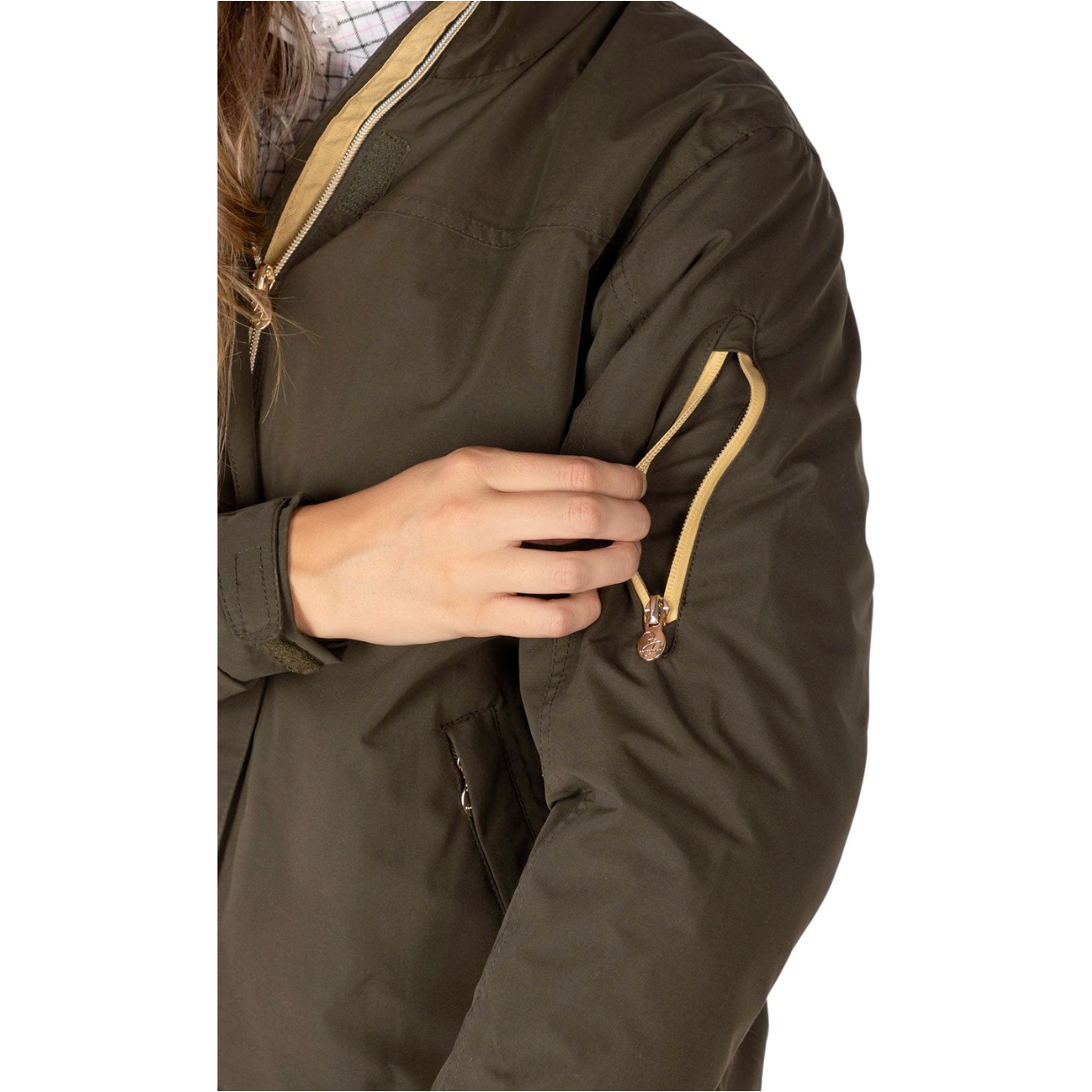 2025 Rydale Womens Ripon IV Equestrian Bomber Jacket 407159 - Dark Khaki